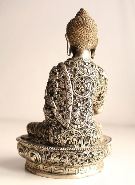 Fully Silver Plated Medicine Buddha Statue
