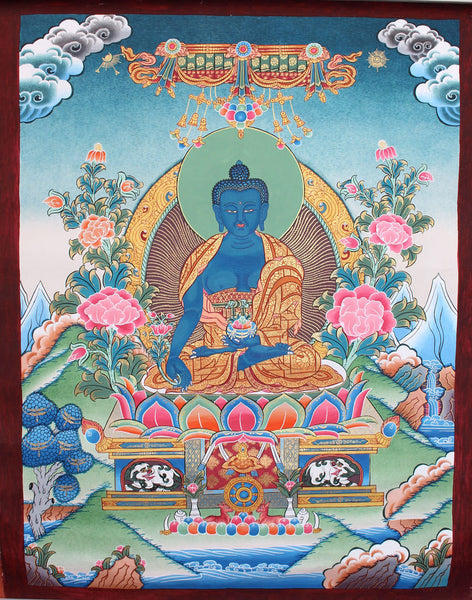 Blue Medicine Buddha Thangka