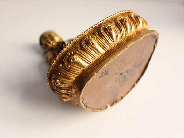 Dragon Carved Gold Plated Healing Buddha