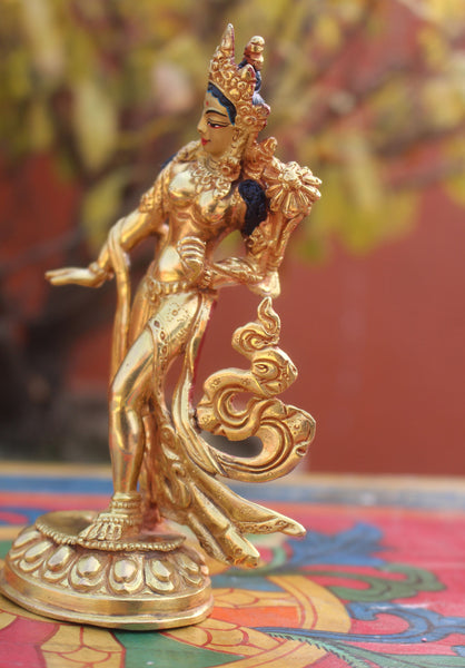 Dancing Tara Gold Plated Statue
