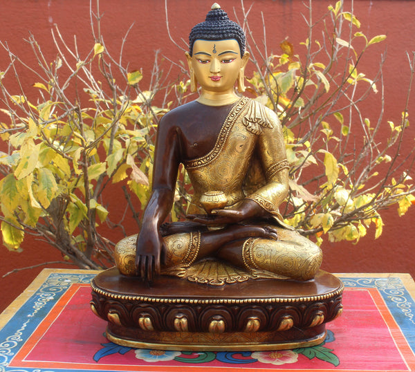 Gold Plated Shakyamuni Buddha Statue