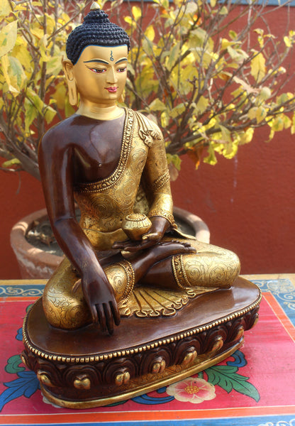 Gold Plated Shakyamuni Buddha Statue