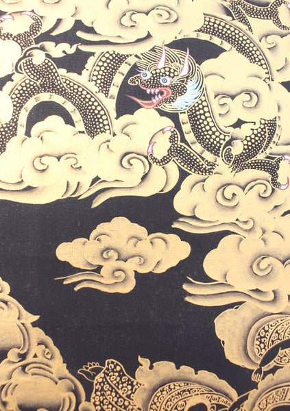 Tibetan Avalokiteshvara Gold Toned Thanka Paintings 32x25cm
