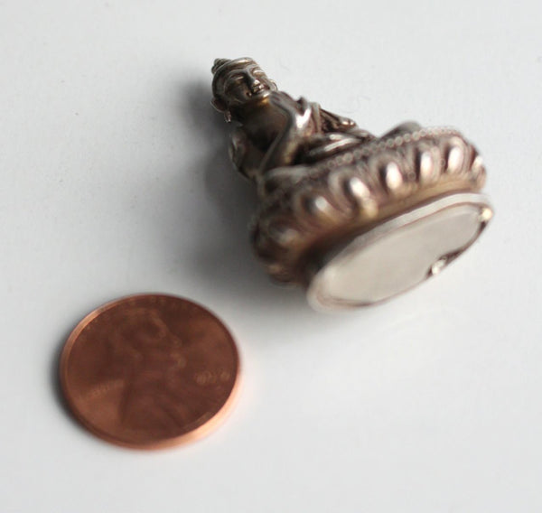 Sterling Silver Tiny Amoghasiddhi Buddha Statue