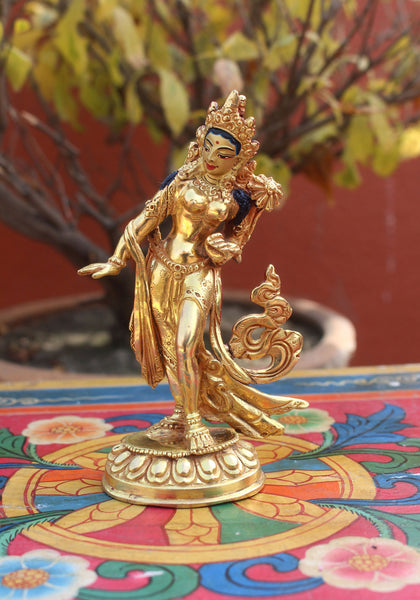 Dancing Tara Gold Plated Statue