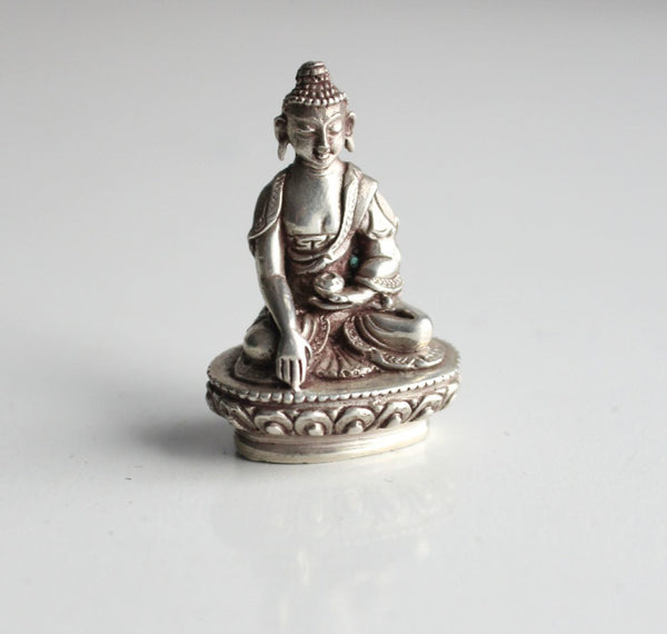 Sterling Silver Tiny Akshobhya Buddha Statue