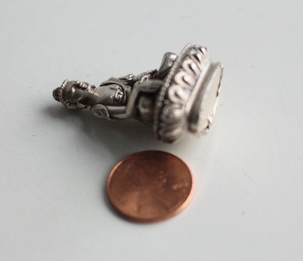 Sterling Silver Tiny Akshobhya Buddha Statue