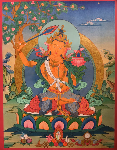 Manjushri Wisdom Thangka