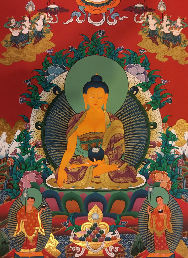 Hand Painted Shakyamuni Buddha Thangka