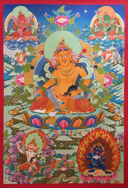 Zambala thangka with Bodhisattva Shakti