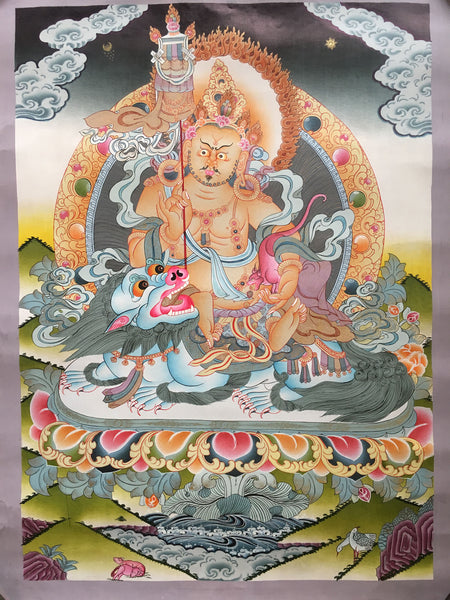 Tibetan Zambala Thangka 52x40cm