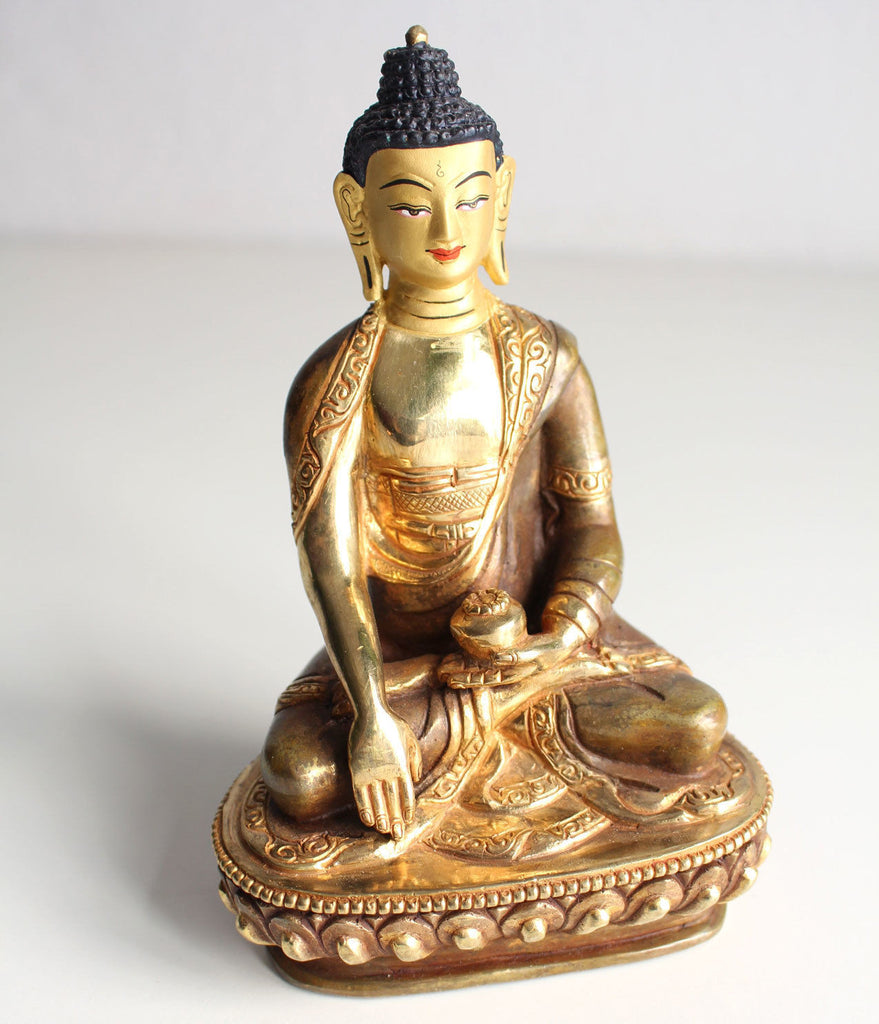 6 Inch Shakyamuni Gold Plated Statue