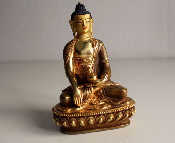 6 Inch Shakyamuni Gold Plated Statue