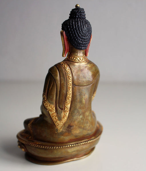 6 Inch Shakyamuni Gold Plated Statue